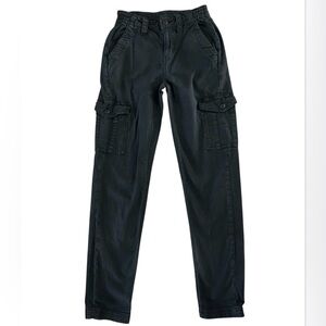 AMERICAN EAGLE Black Stretch Cargo Pants Size 000 Reg